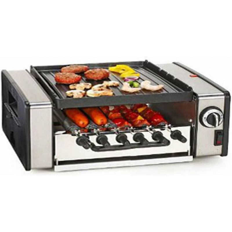 Grill 3 en 1 : Plancha, Brochettes, Hotdogs H.Koenig GB316 